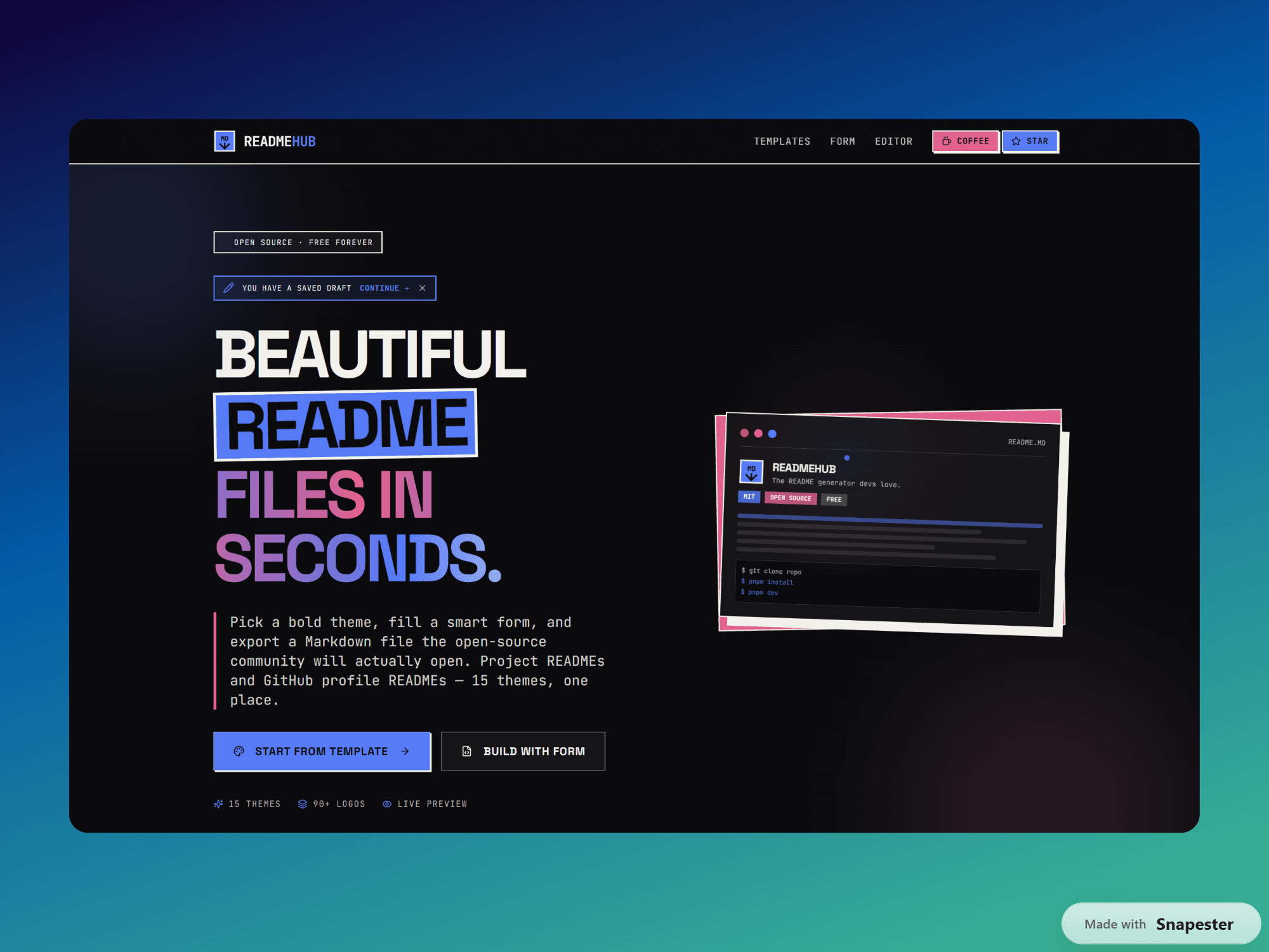 ReadmeHub project cover